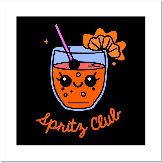 Cocktail Spritz Club Funny Bartender Retro Wall Art by BetterManufaktur